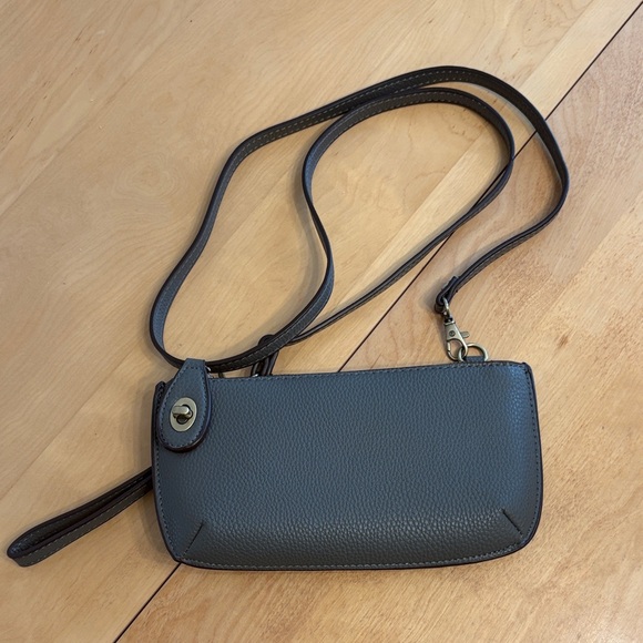 Joy Susan Handbags - Joy Susan Crossbody Wristlet in Slate Gray